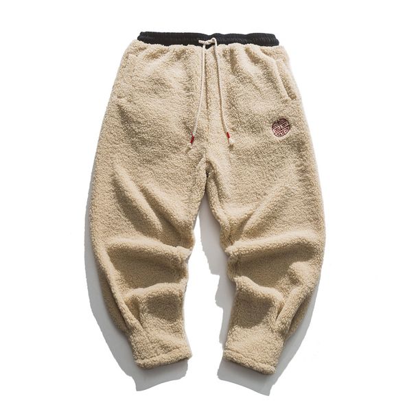 Men's Clothes Plus Fleece And Thick Plush Warm Loose Casual Pants Large Size Men's Ankle Pants_viptrois.com