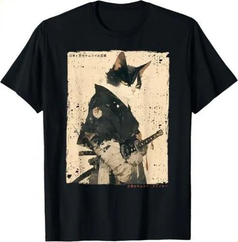 T-shirtt-shirtsamurai Warrior 2026 Ukiyo Ink Artwork Cat Samu_viptrois.com