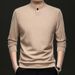 Popular Middle-aged Men's Double-sided German Fleece Sweater T-shirt Autumn And Winter Thickened Bottoming Shirt_viptrois.com
