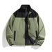 Autumn Men's Trend Contrasting Colors Loose Stand-up Collar Jacket Casual Sports Men's Top_viptrois.com
