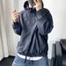 Hooded Down Jacket For Men, Semi-zipper Jacket For Autumn And Winter, Trendy Brand Casual And Cool Sun-protective Top For Men_viptrois.com