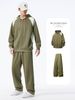 Men's Raglan Sleeve Color Block Hoodie And Joggers Set, Loose Fit Streetwear Tracksuit Hong Kong Style Sportswear For Casual Wear_viptrois.com