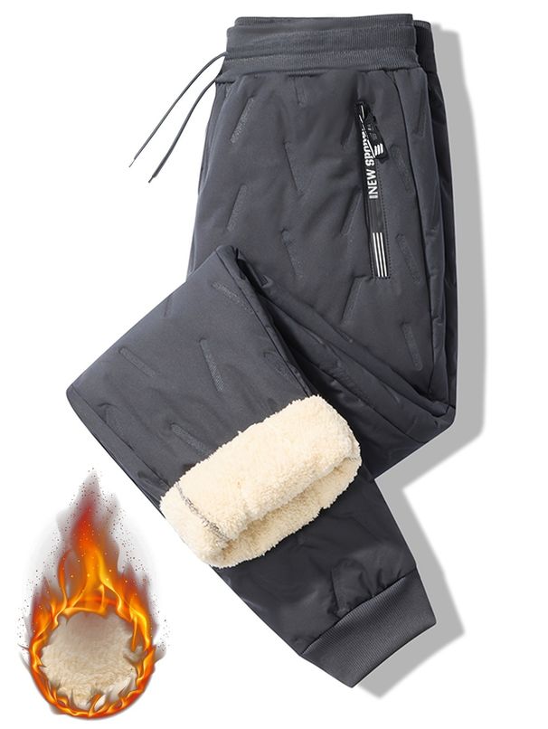 Winter Fleece-Lined Pants – Windproof & Thermal Relaxed Fit (Unisex, XXS-XXXL, Straight/Tapered Leg, Black/Grey/Blue/Green/Brown)_viptrois.com