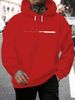Men's Autumn And Winter Casual Fashion Loose Hooded Sweatshirt, Future Letter Pattern Printed Warm Long Sleeved Pullover_viptrois.com