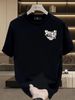 Summer New Short-sleeved T-shirt, Men's Distressed Brick Spliced Block Alphabet Creative Printing Half-sleeved Youth Trend Versatile Casual Loose Base_viptrois.com