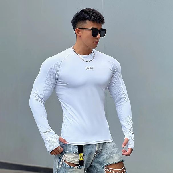 Men's Clothing Fitness Pants High Elastic Training Trousers Tight Pants Quick Drying Sports Pants_viptrois.com