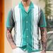 Men's Clothing Summer Patchwork Contrast Sweater Lapel Business Polo Shirt_viptrois.com