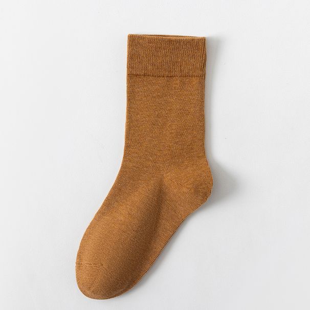 Women's Socks Solid Color Casual Socks Spring And Summer Breathable Sweat Absorbing Socks Four Seasons Cotton Socks Mid Tube Socks Women's Socks_viptrois.com