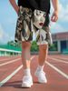 Unbeatable Quality Summer American Casual Men's Geometric Printed Trendy Brand Fitness Running Sports Basketball Shorts_viptrois.com