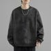 Loom Loom Heavyweight Tie-Dye Sweatshirt Men's Oversize Jacket Trendy Brand European And American Street Style Loose Round Neck_viptrois.com