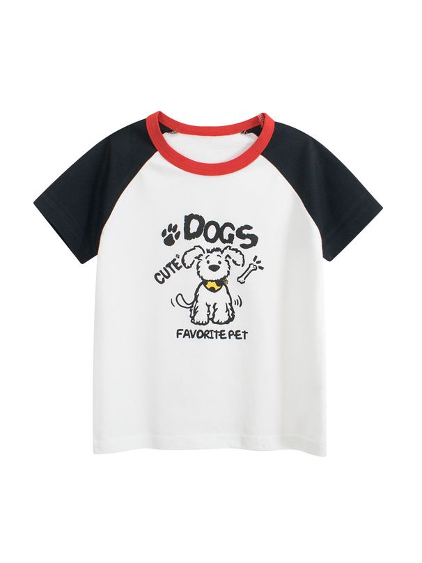 Mother & Kids Children's Clothing 2025 Summer New Korean Children's Short Sleeved T Shirts Cartoon Puppy Tops Wholesale_viptrois.com