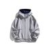 Unisex Zip-Up Hoodie – Oversized Cotton-Blend Sweatshirt With Adjustable Hood (Black/Light Grey/Navy, 320GSM, Relaxed Fit For Men & Women)_viptrois.com