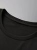 100 Cotton Spring/summer Men's Long Sleeved Round Neck Black T Short Sleeved T-shirt Top Loose Casual Print_viptrois.com