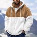 Men's Winter Fleece Lined Hooded Jacket - Warm Double Faced Coat, Loose Fit Casual Outerwear For Cold Weather_viptrois.com