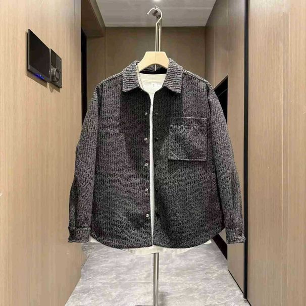 Men's Clothing Autumn And Winter Lapel Jacket Fashion Trend Versatile Casual Loose Thick Warm Tops_viptrois.com