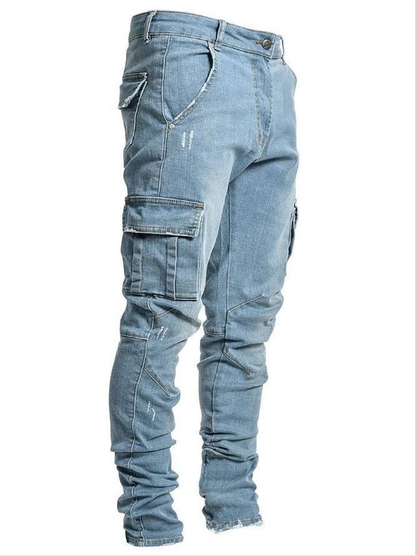 Men's Clothing Side Pocket Skinny Jeans Men's Jeans_viptrois.com
