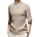 Pure Autumn Winter New Anti-Pilling Sweater Men's Round Neck Jacquard Base Shirt Casual Warm Knitted Top Inner Wear_viptrois.com