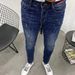 Men's Clothing Autumn And Winter Label Dark Blue Slim Fit Nine Point Jeans For Men With Skinny Feet Slim And Energetic Young Men's Long Pants_viptrois.com