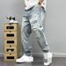 2025 High Street Ink Splashed Hole Jeans Men's Thin Washed Personality Loose Beggar Pants Handsome Straight Pants_viptrois.com