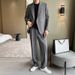 Spring And Autumn New Men's Thin Suit Jacket With A Casual Feel, Light And Mature Style, Small Suit Set With Loose Fit, Cool And Trendy Style_viptrois.com