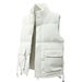 Unisex Stand Collar Vest – Lightweight Winter Puffer Sleeveless Jacket With Zipper & Drawstring (M-4XL, Black/Grey/Cream)_viptrois.com