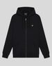 Lyle & Scott Men's Black Full-Zip Cotton Hoodie_viptrois.com