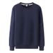 Large Size Crew Neck Fleece Sweater Men's Cotton Ultra-solid Color Pullover Sweater Loose And Fattened Sports And Leisure Bottoming Shirt Top_viptrois.com