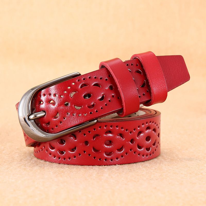 Women's Genuine Leather Belt Women's Hollow Versatile Belt Genuine Leather Belt Women's_viptrois.com