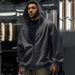 Men's Clothing Plus Velvet Heavyweight Fleece-Lined Zip-Up Hoodie Men's Oversized Streetwear Pullover With Contrast Drawstring Casual Jacket_viptrois.com
