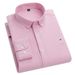 Cotton Men's Long Sleeve Shirt Spring And Autumn Oxford Spinning Cotton Shirt Men's Middle-aged Youth Casual Slim-fit Large Size Inch Shirt_viptrois.com