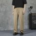 Men's Black Casual Trousers High End Summer Loose Straight Leg Dress Pants Cleanfit Style Suit Bottoms_viptrois.com