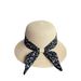 2024 New High-end Fashion Small Floral Bow Dome Straw For Outdoor Outings, Sun Protection And Sunshade Hat Versatile_viptrois.com