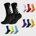Sport Socks Mid Tube Non Slip Dotted Football Socks Mesh Breathable Cushioning Training Basketball Sports Socks_viptrois.com