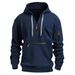 Autumn Winter With Pockets Waterproof Zipper Multi-Pocket Pullover Men's Sports Casual Hoodie_viptrois.com