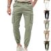 Men's Clothing Spring And Autumn New Multi Pocket Overalls Men's Casual Sports All Match Cuffed Trousers Men_viptrois.com