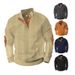 2024 New Jacquard Buttoned Henry Collar Autumn Winter Long Sleeve Patch Embroidered Casual Sweatshirt_viptrois.com