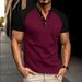 Summer Waffle Round Collar Button Casual Man Short Sleeve T-shirt Gym Clothing Men Compression Shirt Sports Designer Shirt_viptrois.com
