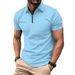 2025 New Men's Casual T-shirt Pullover Summer Trend Fashion Comfortable Lapel Solid Color High Quality Men's Sports Fitness POLO_viptrois.com