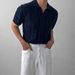 Men's Clothing Summer Hollow Trendy Brand Polo Shirt Loose Solid Color Half Sleeved High Quality Knitted New T Shirt_viptrois.com