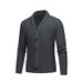 Men's Shawl Collar Cardigan – Relaxed Fit Acrylic Knit Sweater With V-Neck & Button Front (M-3XL, Machine-Washable For Autumn Casual Wear)_viptrois.com
