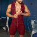 Man's clothing Men wear a sexy romper over a hoodie casual sports romper_viptrois.com