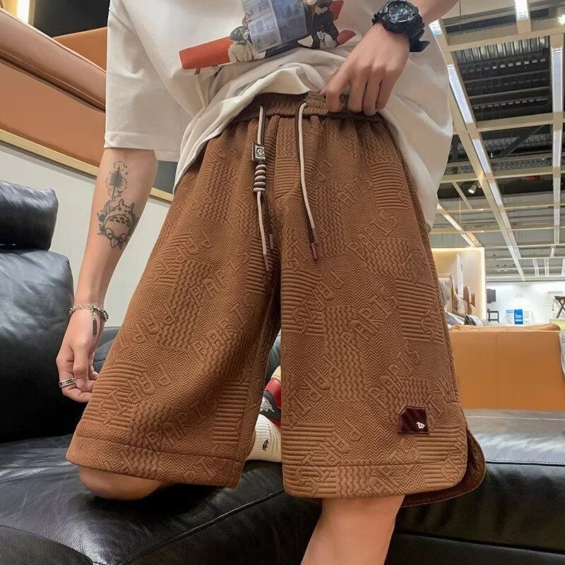 Men's Clothing Retro Sports Shorts For Boys Summer New Style Casual Loose Trendy Five Point Pants For Men_viptrois.com
