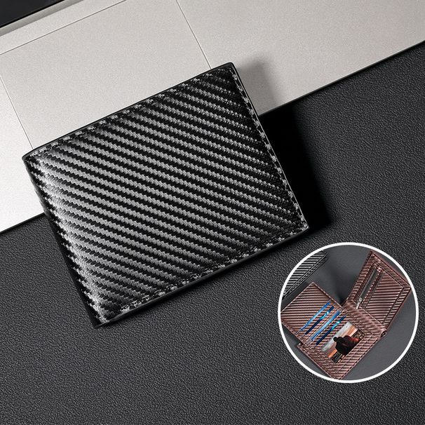 Men's Wallet Card Cases Besines Wallet Men's High End Anti Theft Carbon Fiber Wallet Multi Card Slot Coin Purse Fashionable And Portable_viptrois.com