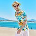 Men's Clothing Men's Hawaiian Floral Shirt – Stylish Short Sleeve Beach Shirt With Tropical Print, Breathable & Lightweight For Summer_viptrois.com