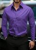Men's Long Sleeved Shirt Fashion Dark Plaid Casual Shirt Men_viptrois.com