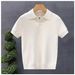 Ice Silk Short Sleeve Polo Shirt for Men Casual Knitted Collar T-Shirt Textured Breathable Top High End Summer 2026_viptrois.com