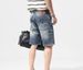 Men's Thin Light Blue Jeans Shorts High-End Jeans Men's Loose Straight Pants _viptrois.com