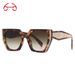 Two Circles New Fashion Color Matching Large Frame Square Sunglasses Internet Celebrity Same Style Street Shooting Men's Sunglasses_viptrois.com