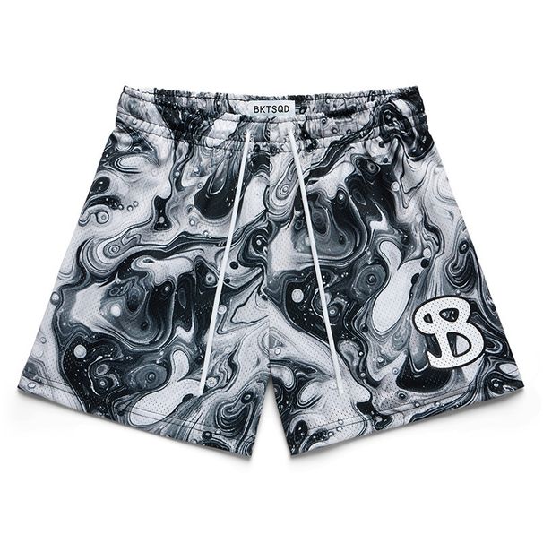 American Trendy Brand BKTSQD Casual Shorts, Mesh Quick-drying Breathable Fitness Running Sports Basketball Shorts_viptrois.com