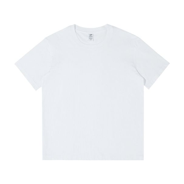 Men's Clothing Heavy Cotton Short Sleeved T Shirt Loose Solid Color Bottoming Shirt Trendy T Shirt_viptrois.com
